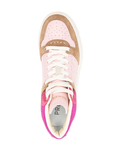 Shop Premiata Quinn High-top Sneakers In Pink