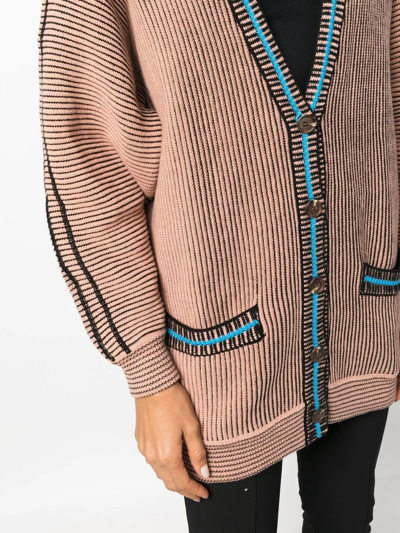 Shop The Upside Nirvana Button-down Cardigan In Brown