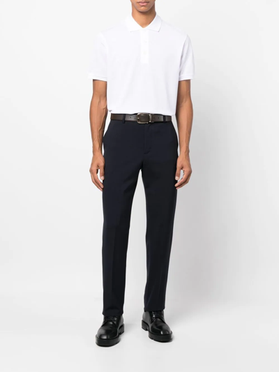 Shop Brioni Cotton Polo Shirt In Weiss