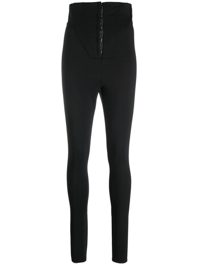 Shop Alessandro Vigilante High-waist Five-hook Leggings In Schwarz