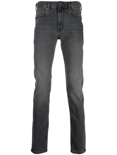 Shop Tommy Hilfiger Stonewash Skinny-cut Jeans In Grau