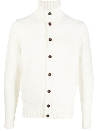 Shop Zanone Long-sleeve Button-up Cardigan In Weiss