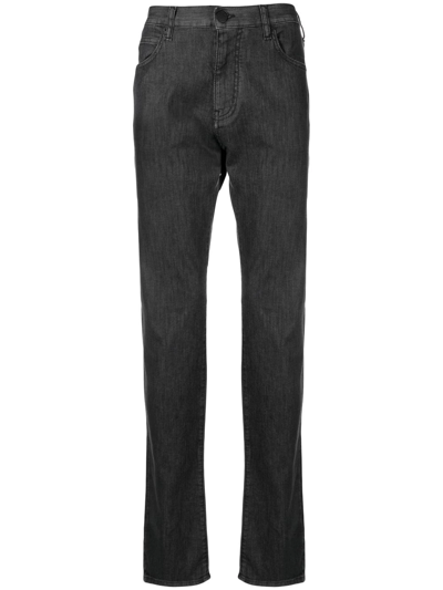 Shop Emporio Armani Straight-leg Jeans In Schwarz