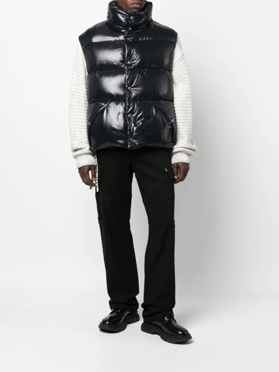 Khrisjoy Logo-drawstring Down Gilet In Schwarz