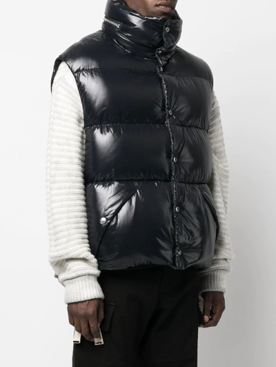Khrisjoy Logo-drawstring Down Gilet In Schwarz
