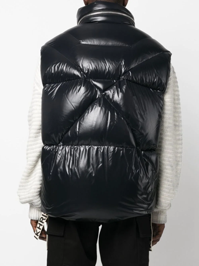 Khrisjoy Logo-drawstring Down Gilet In Schwarz