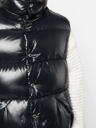 Khrisjoy Logo-drawstring Down Gilet In Schwarz