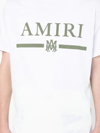 Shop Amiri Ma Bar Cotton T-shirt In White