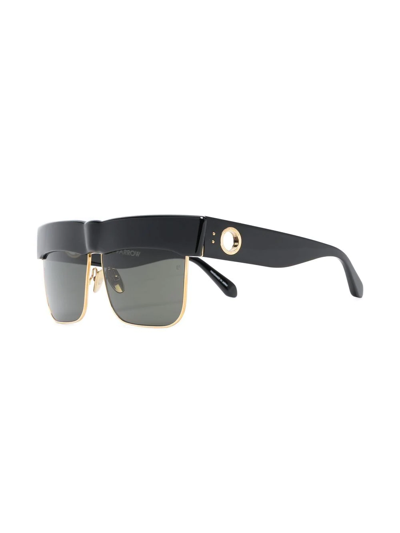 Shop Linda Farrow Rosalie Square-frame Sunglasses In Black
