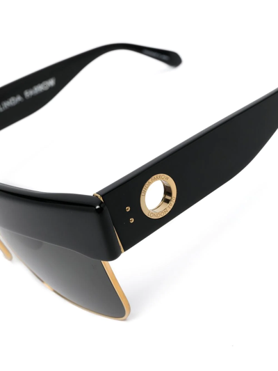 Linda Farrow Rosalie Square-frame Sunglasses In Black