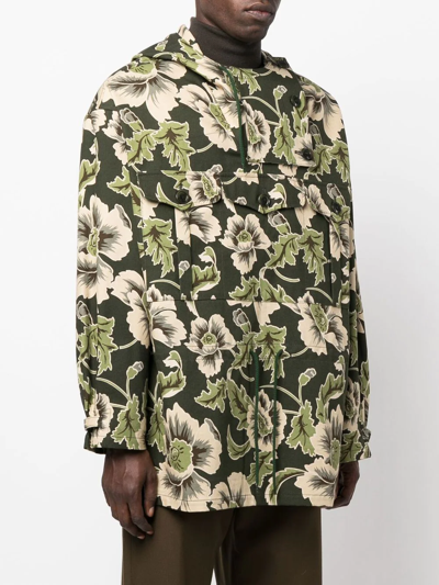 Shop Kenzo Floral Lightweight Jacket In Grün