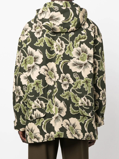 Shop Kenzo Floral Lightweight Jacket In Grün
