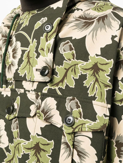 Shop Kenzo Floral Lightweight Jacket In Grün