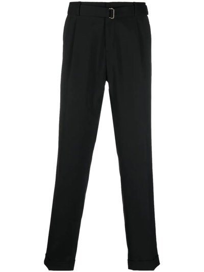 Shop Briglia 1949 Belted Tailored Trousers In Schwarz