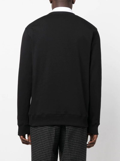 Shop Etudes Studio Embroidered-logo Organic Cotton Sweatshirt In Black