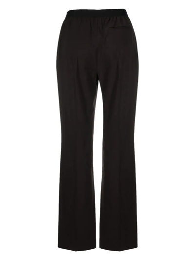 Shop Erika Cavallini High-waist Flared Trousers In Braun