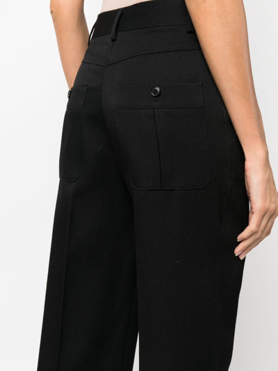 Victoria Beckham High-waisted Straight-leg Trousers In Schwarz