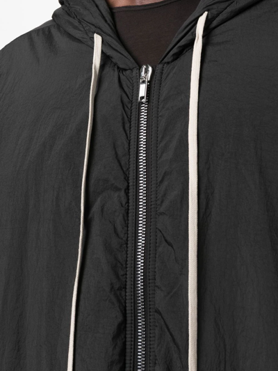 Shop Rick Owens Drkshdw Oversize Drawstring Raincoat In Schwarz