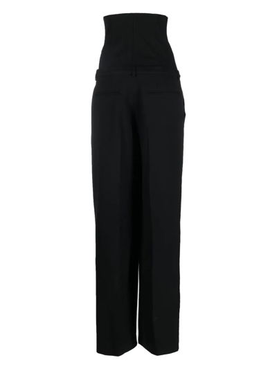 Shop Alessandro Vigilante High-waisted Tailored Trousers In Schwarz
