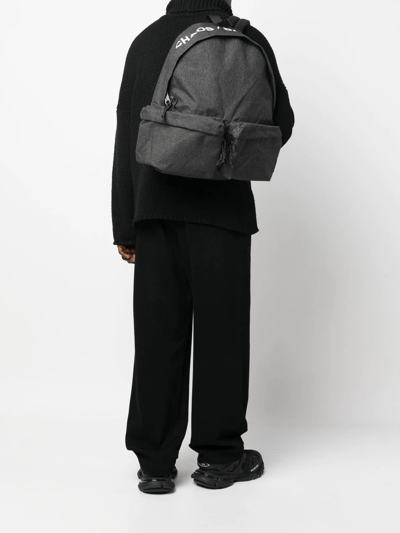 Shop Eastpak Logo-print Zip-up Backpack In Grau