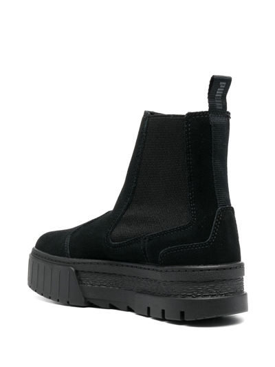 Puma Mayze Infuse Platform Chelsea Boot In Schwarz