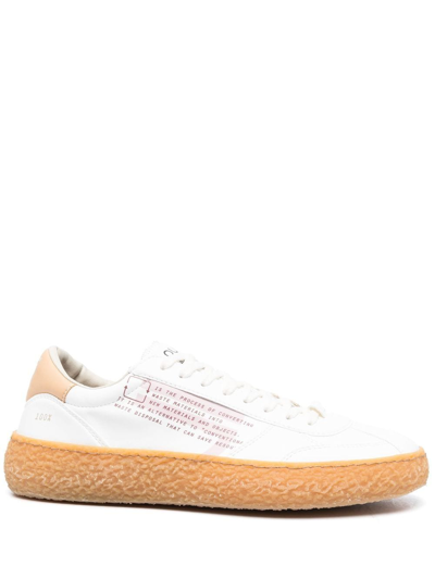 Shop Puraai Slogan-print Low-top Sneakers In Rosa