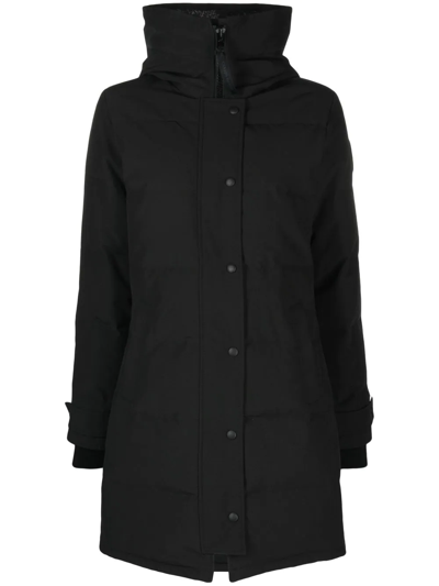 Canada Goose Shelburne Hooded Arctic-tech Parka In Black