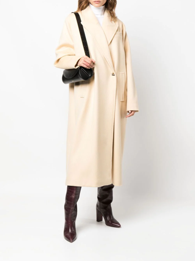 Shop Aeron Double-breasted Wool Coat In Nude