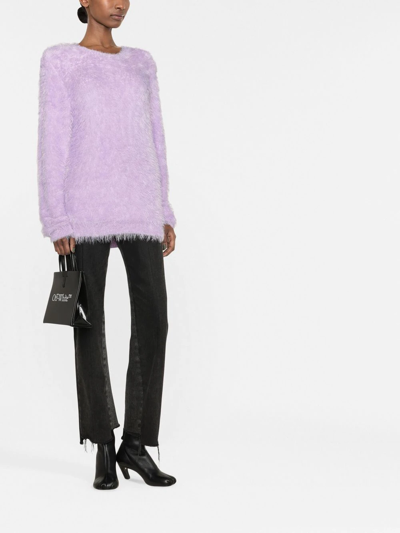 Shop Alyx Feather-textured Pullover Jumper In Violett