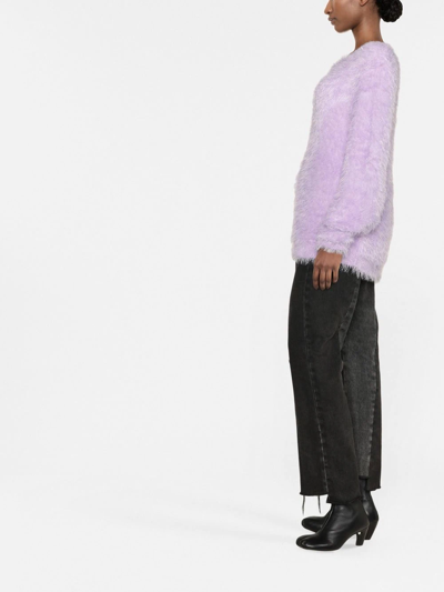 Shop Alyx Feather-textured Pullover Jumper In Violett