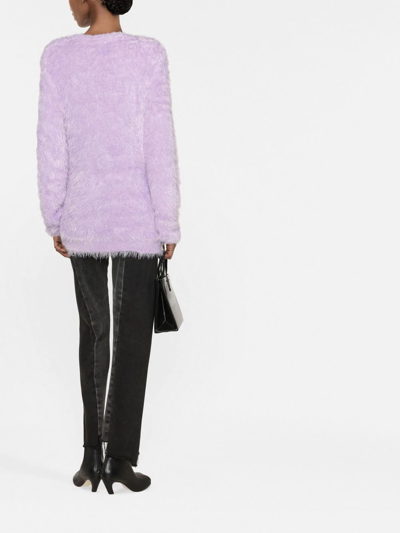 Shop Alyx Feather-textured Pullover Jumper In Violett