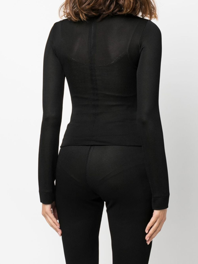 Alyx Gathered Clip-design Top In Schwarz