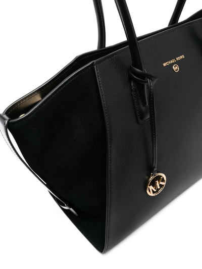 Michael Michael Kors Avril Trapeze-shaped Tote Bag In Schwarz