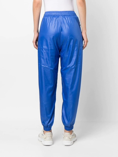 Shop Adidas Originals High-waisted Tapered Trousers In Blau