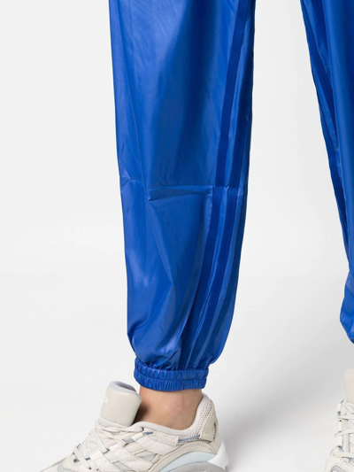 Shop Adidas Originals High-waisted Tapered Trousers In Blau