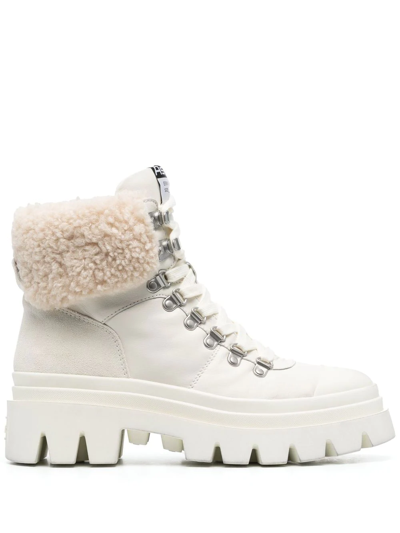 Shop Ash Faux-fur Detail Boots In Weiss