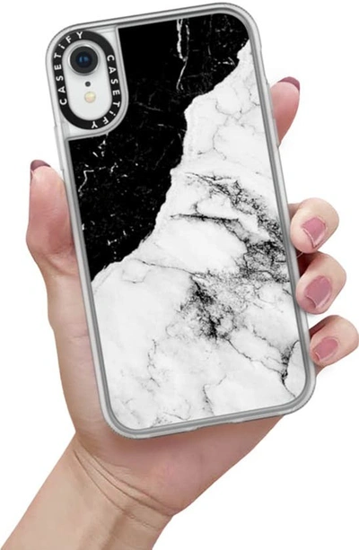 Shop Casetify Black & White Marble Iphone Xs, X Max & Xr Case In Black / White