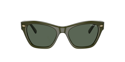 Vogue Eyewear Woman Sunglasses Vo5445s In Dark Green