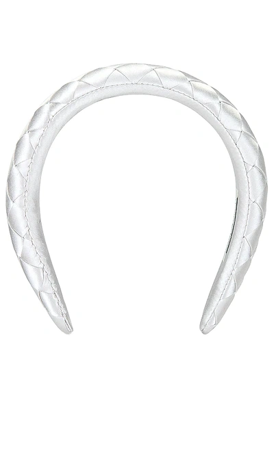 Shop Loeffler Randall Everly Headband In Cream Satin