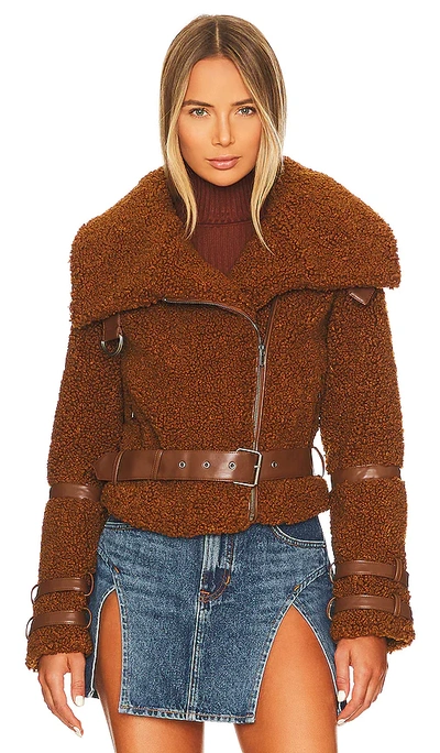 Shop Tularosa Bailey Moto Jacket In Cappuccino