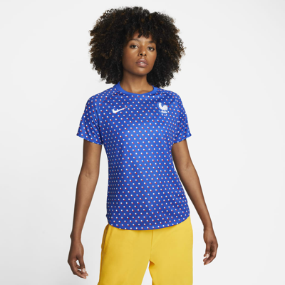 Shop Nike Fff  Women's Pre-match Soccer Top In Blue