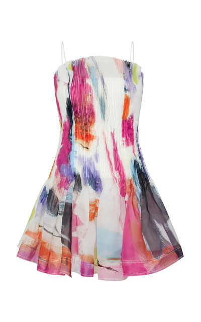 AJE CELESTIAL PLEATED PLISSE MINI DRESS 