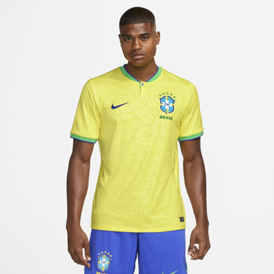 Shop Nike Brazil 2022/23 Stadium Home  Men's Dri-fit Soccer Jersey In Yellow