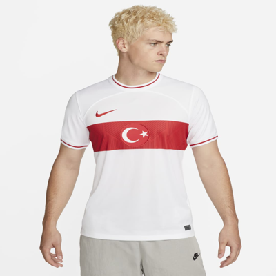 Shop Nike Türkiye 2022/23 Stadium Home  Men's Dri-fit Soccer Jersey In White