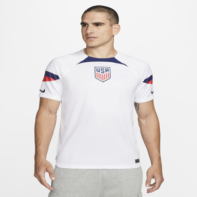 Shop Nike Usmnt 2022/23 Stadium Home  Men's Dri-fit Soccer Jersey In White