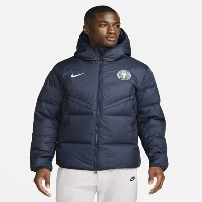 Shop Nike Nigeria Strike  Men's Storm-fit Soccer Down Jacket In Blue