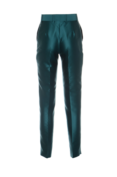 Shop Alberta Ferretti Concealed Trousers In Blu