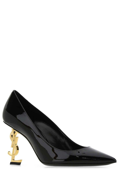 Shop Saint Laurent Opyum Pointed Toe Pumps In Nero