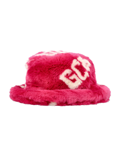 Gcds All-over Monogram-pattern Bucket Hat In Fucsia