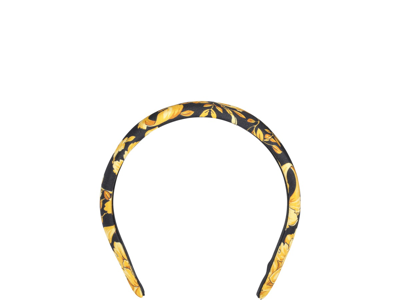 Shop Versace Barocoo Headband In Nero